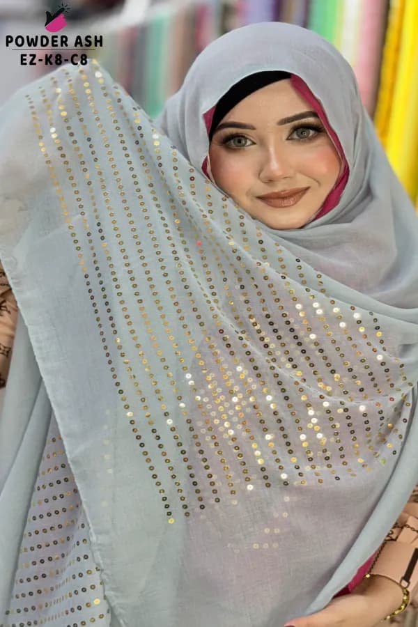 Gold Sequins Work HIJAB🧕