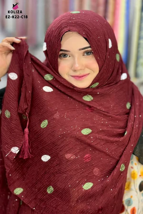 EMBROIDERY TASSEL HIJAB