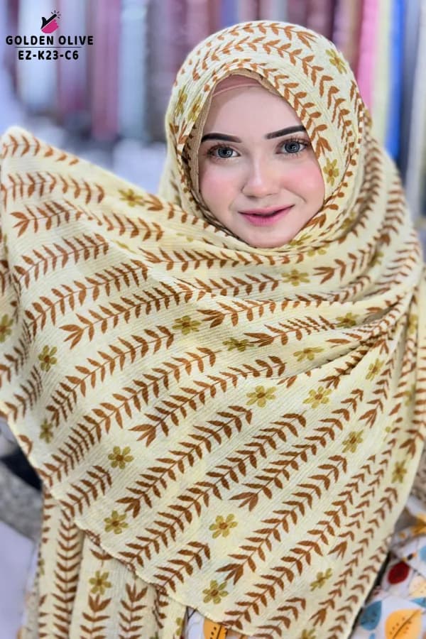 Unique Printed Crepe Hijab