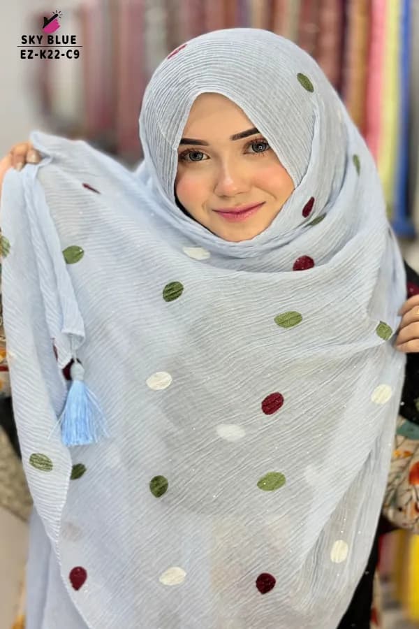 EMBROIDERY TASSEL HIJAB