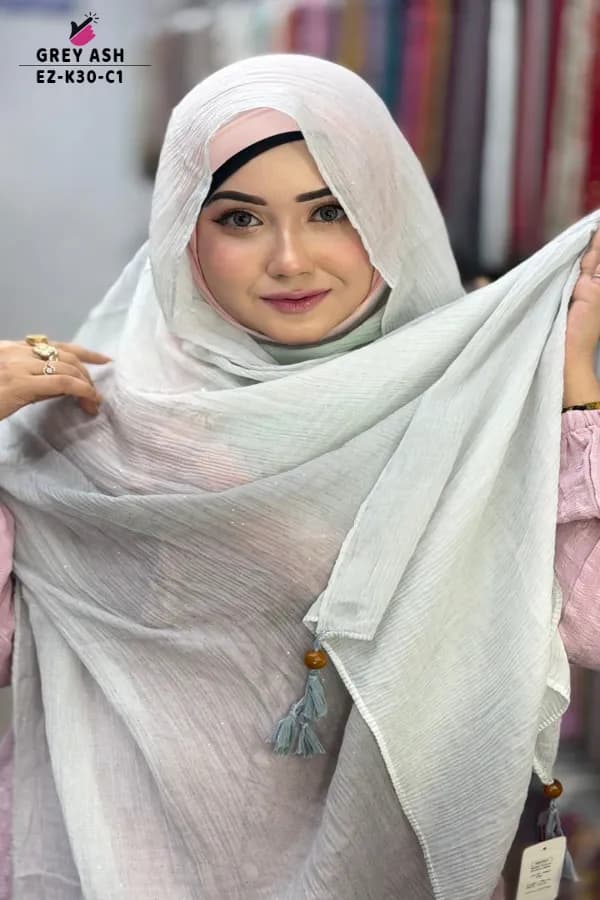 GLITTER TASSEL SHADED HIJAB