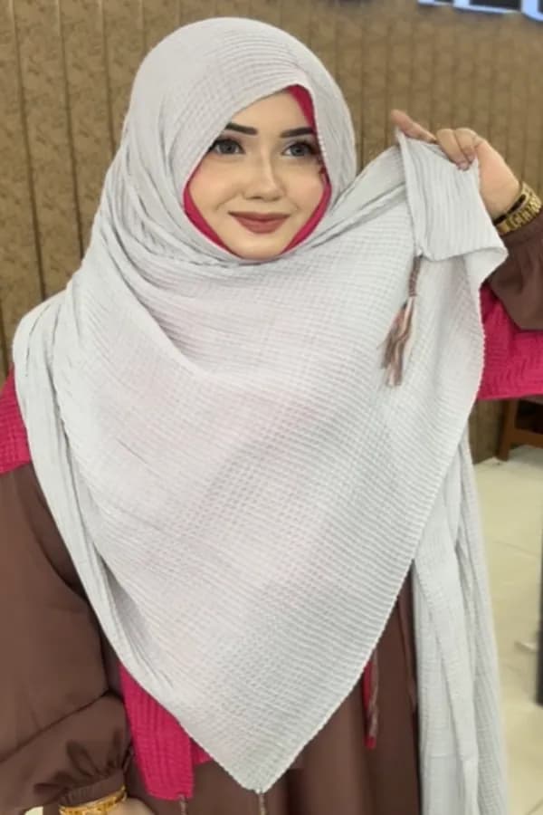 TASSEL HIJAB WITH GLITTER WORK