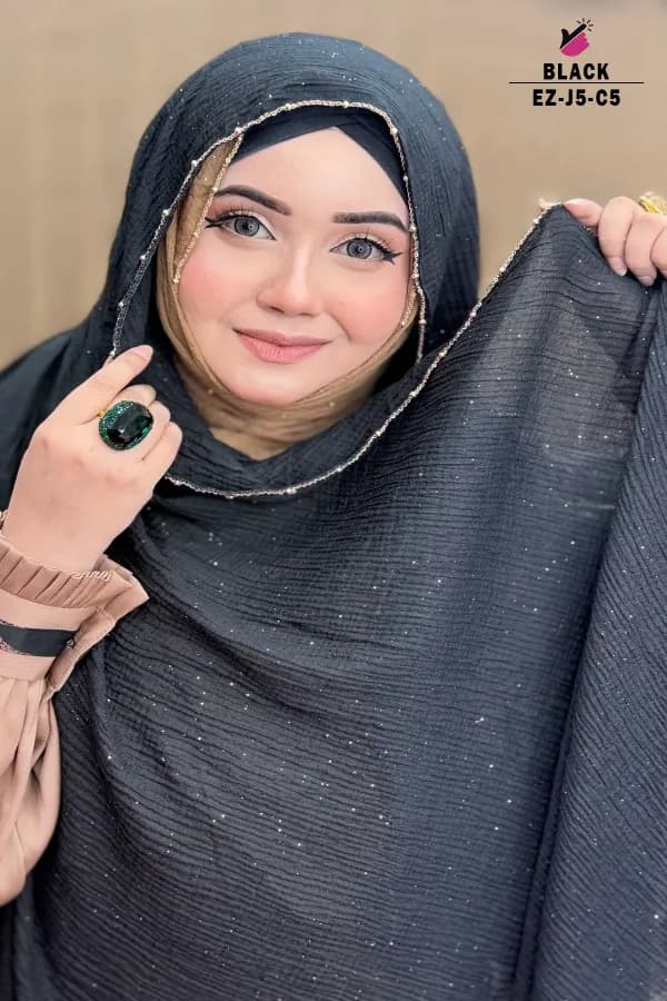 Gold Chain Pearl Hijab