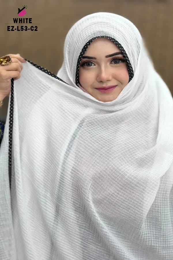 Polka Border Tasel Hijab