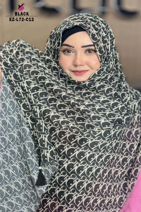 PRINTED WITH TASSEL HIJAB