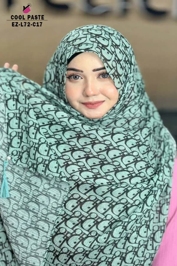 PRINTED WITH TASSEL HIJAB