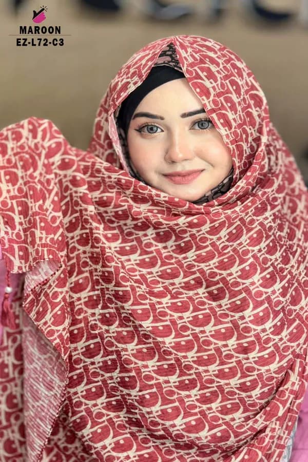 PRINTED WITH TASSEL HIJAB