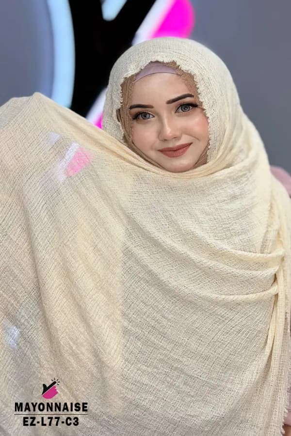 GRID COTTON HIJAB