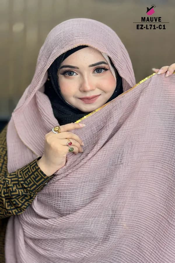Sequins HIJAB With Glitter Work