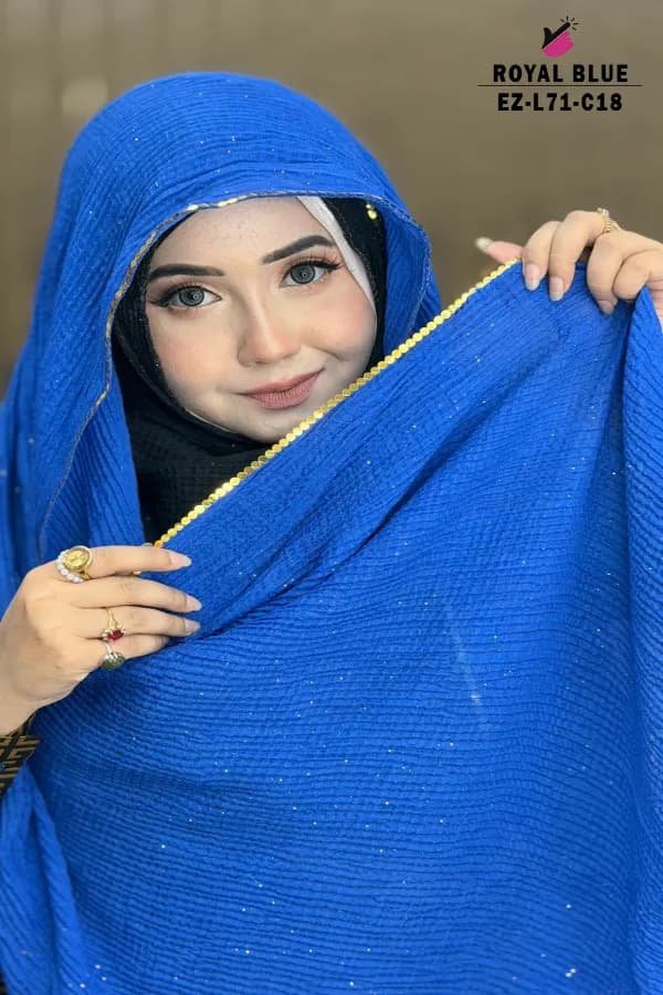 Sequins HIJAB With Glitter Work