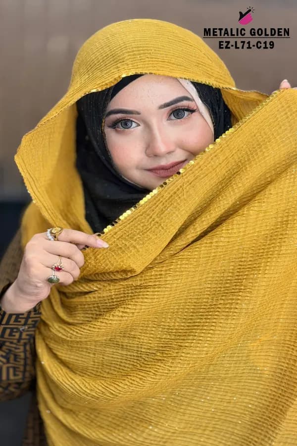 Sequins HIJAB With Glitter Work