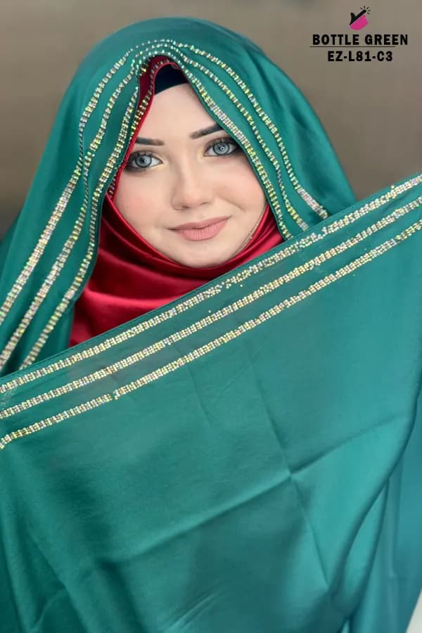 Gold Jewellery Stone Hijab
