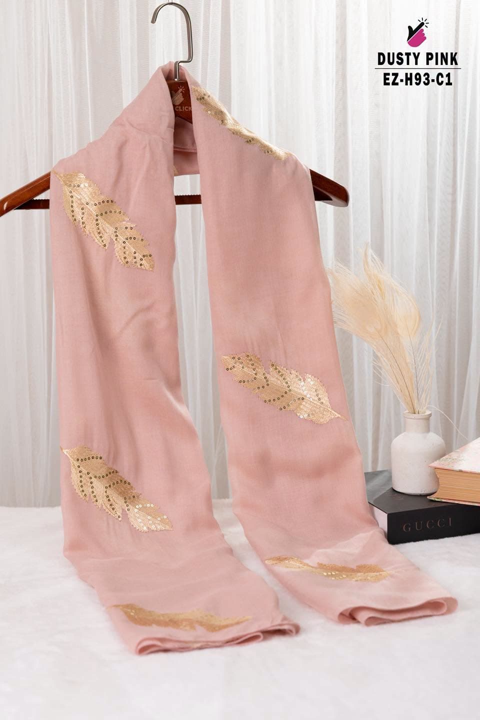 GOLD FEATHER HIJAB