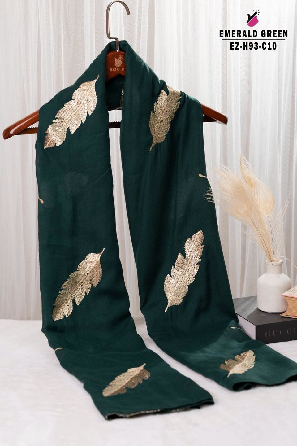 GOLD FEATHER HIJAB