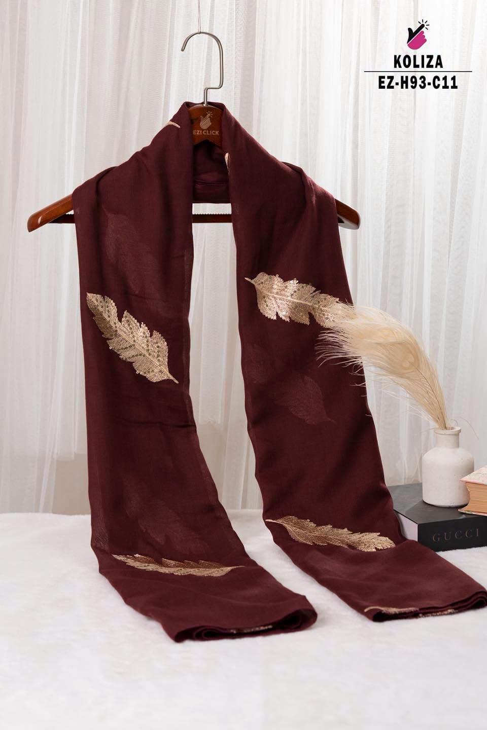 GOLD FEATHER HIJAB