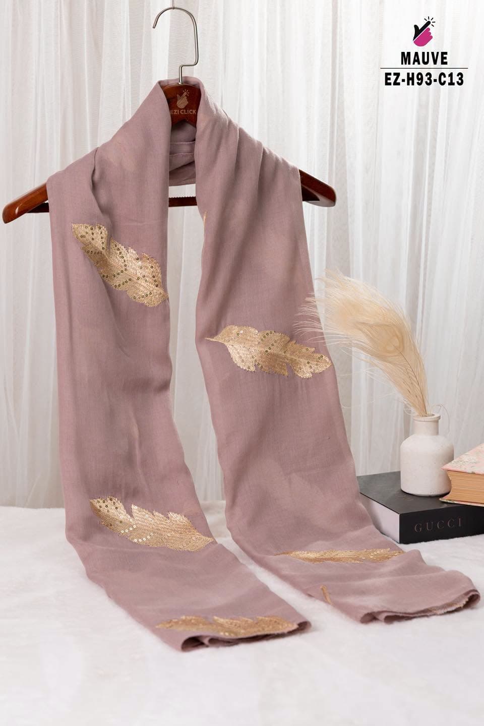 GOLD FEATHER HIJAB