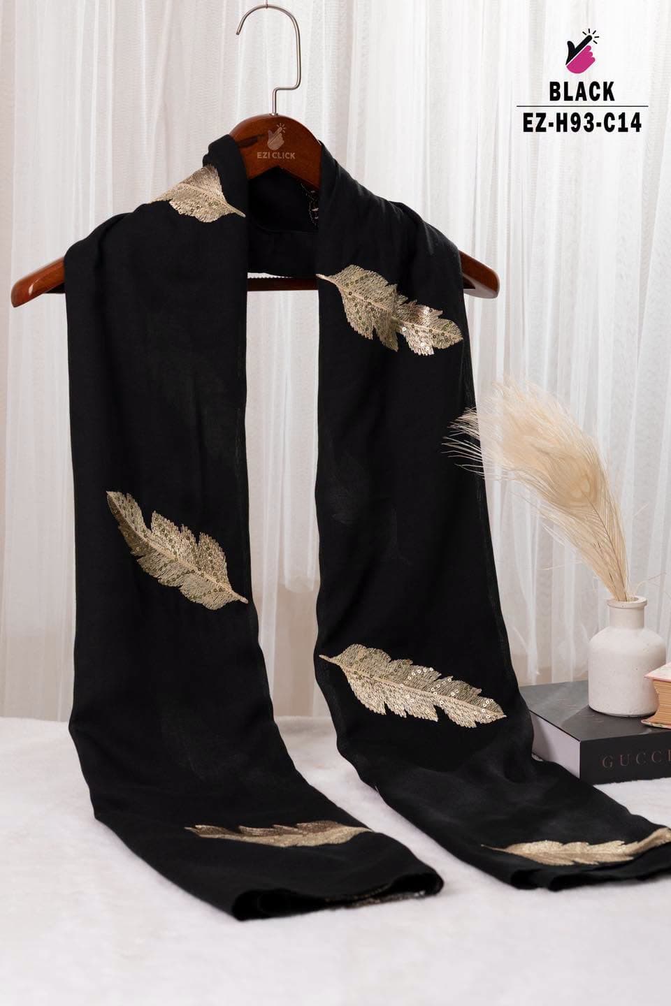GOLD FEATHER HIJAB
