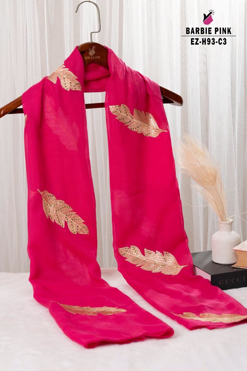 GOLD FEATHER HIJAB