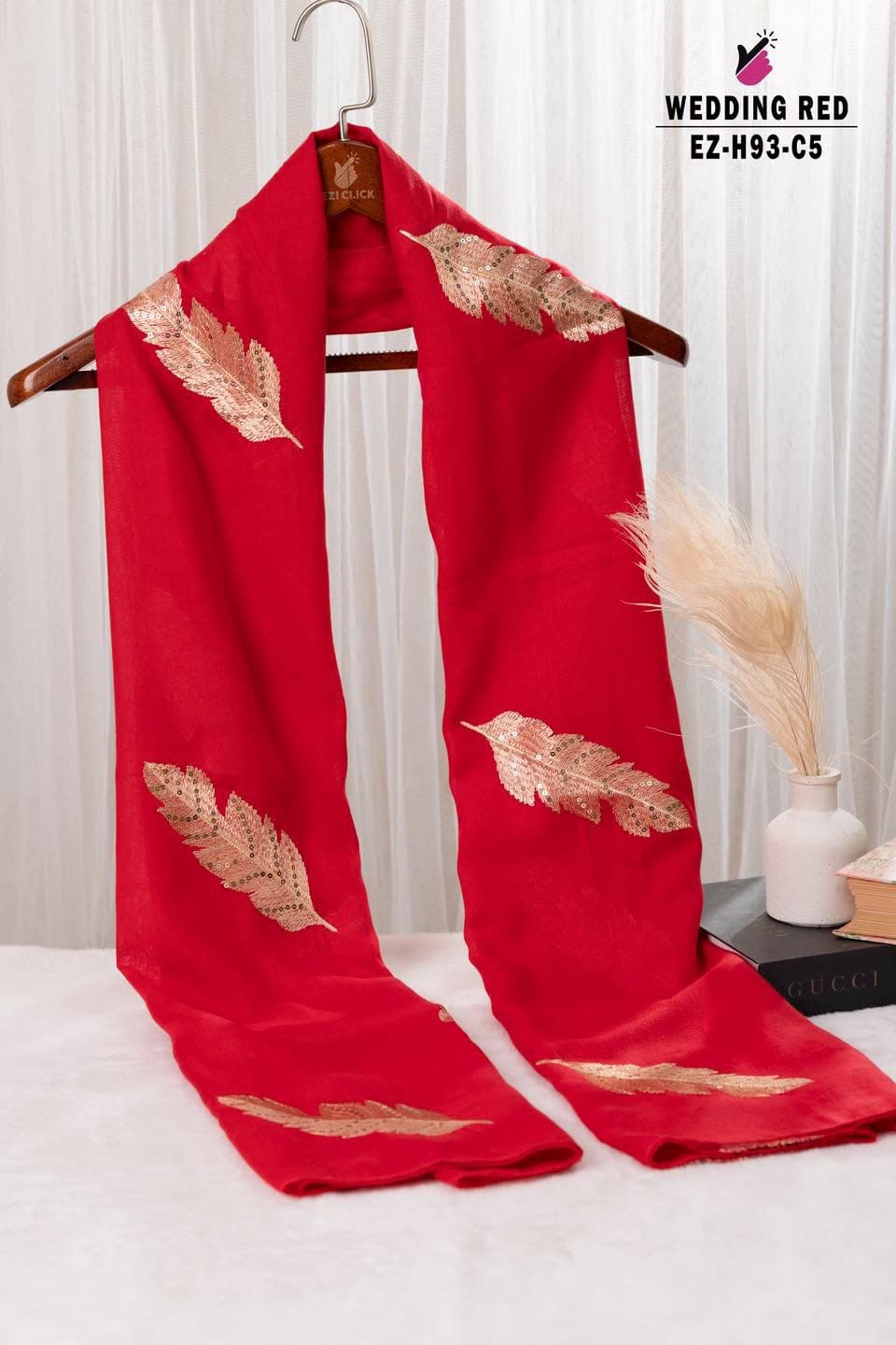 GOLD FEATHER HIJAB