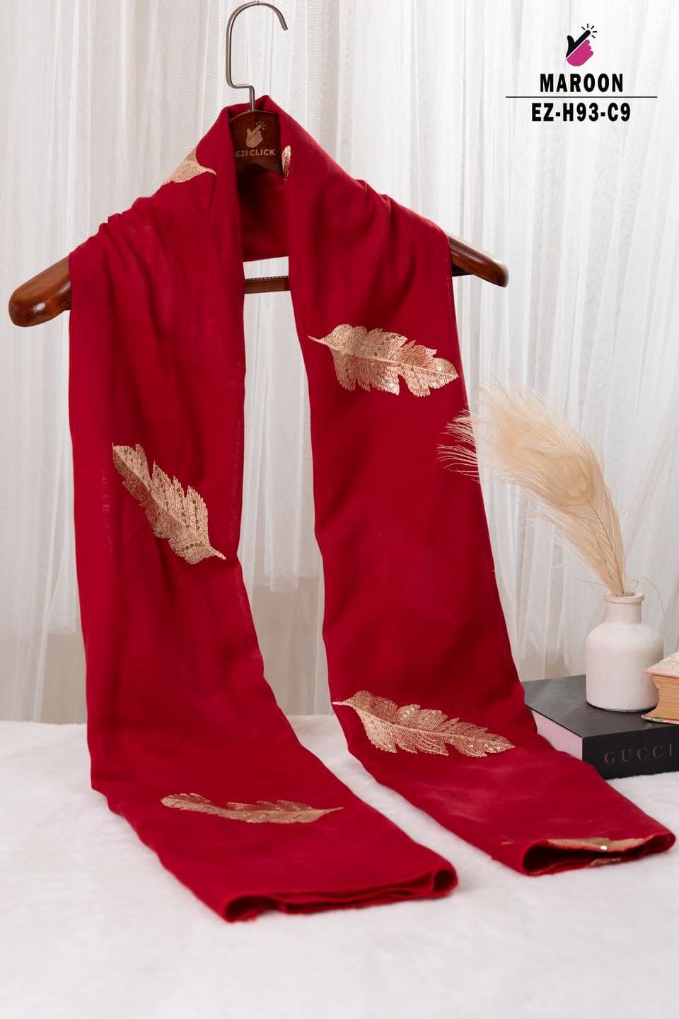 GOLD FEATHER HIJAB