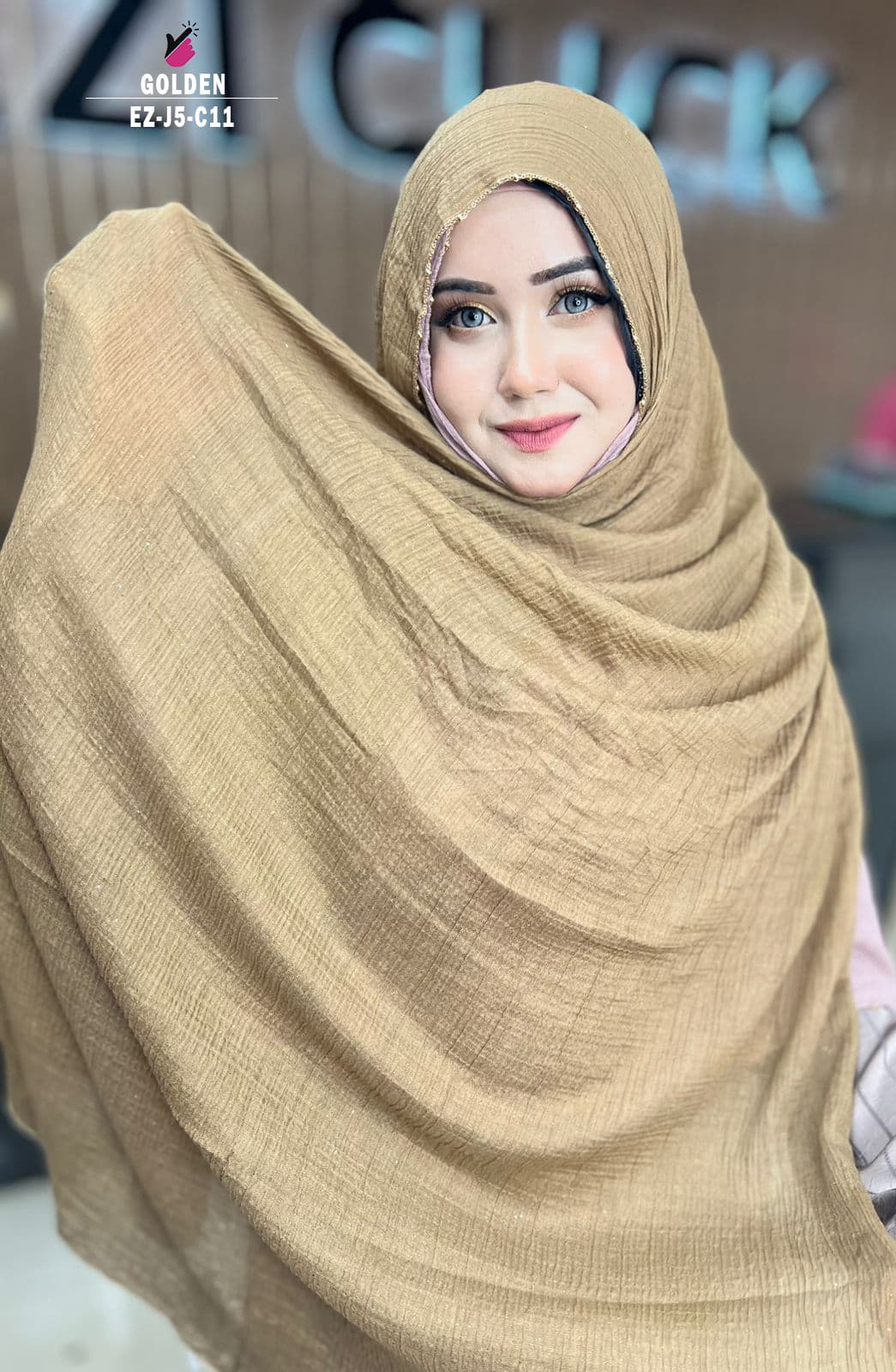 Gold Chain Pearl Hijab