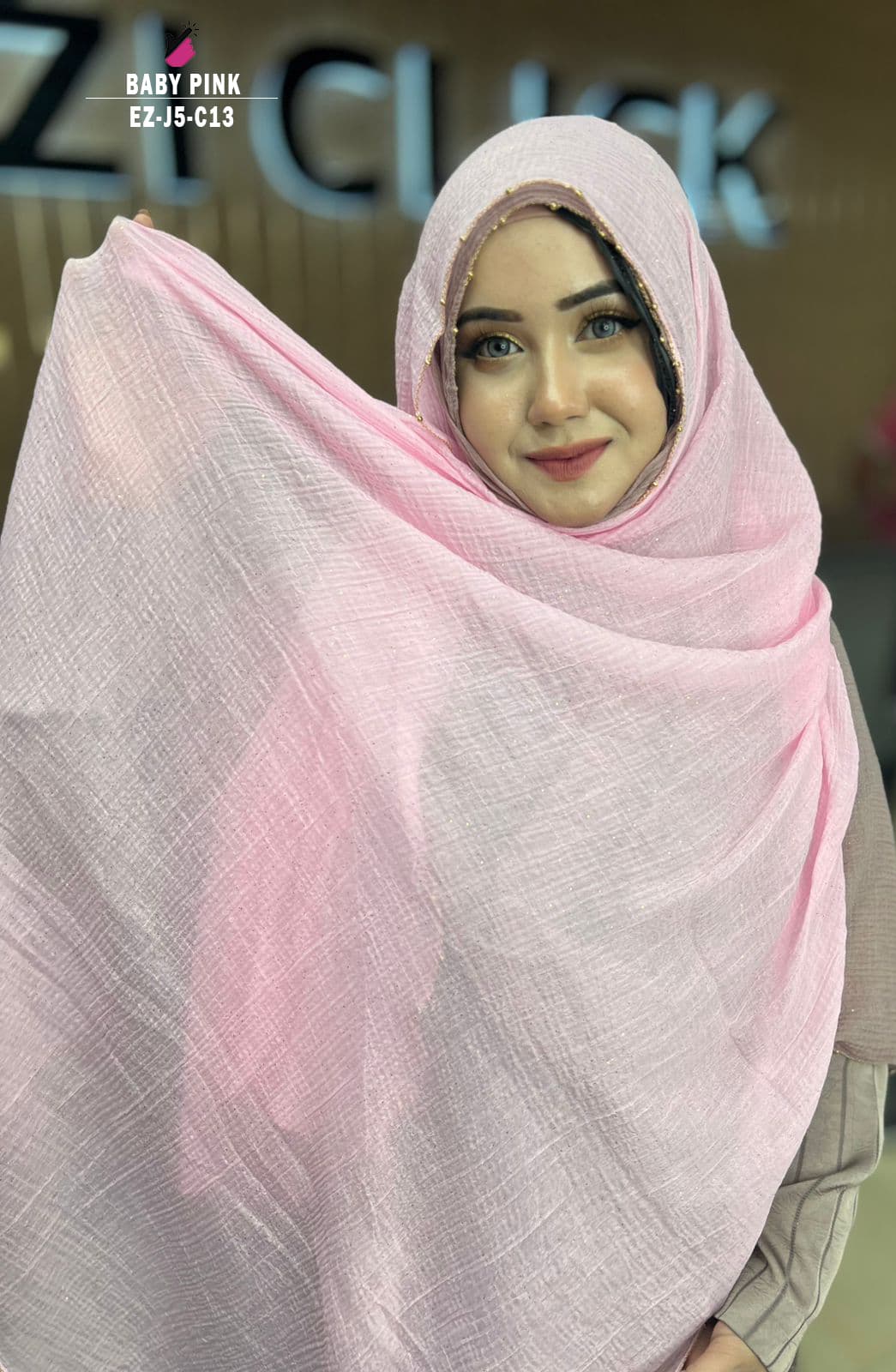 Gold Chain Pearl Hijab