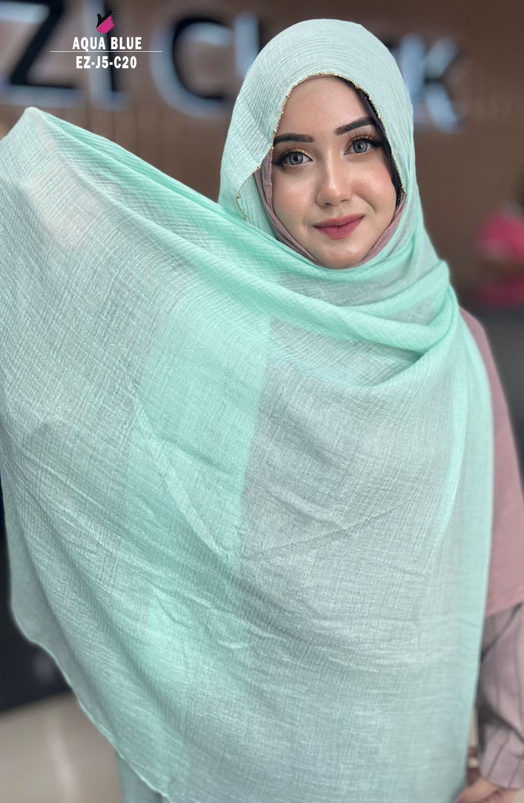 Gold Chain Pearl Hijab