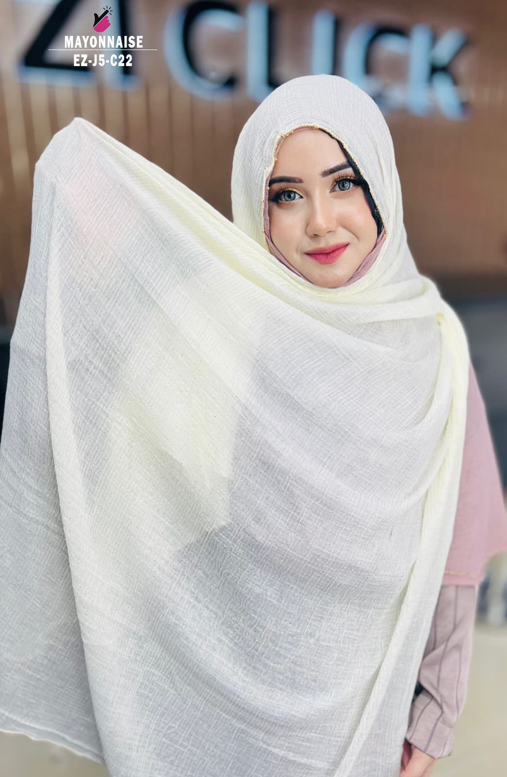 Gold Chain Pearl Hijab