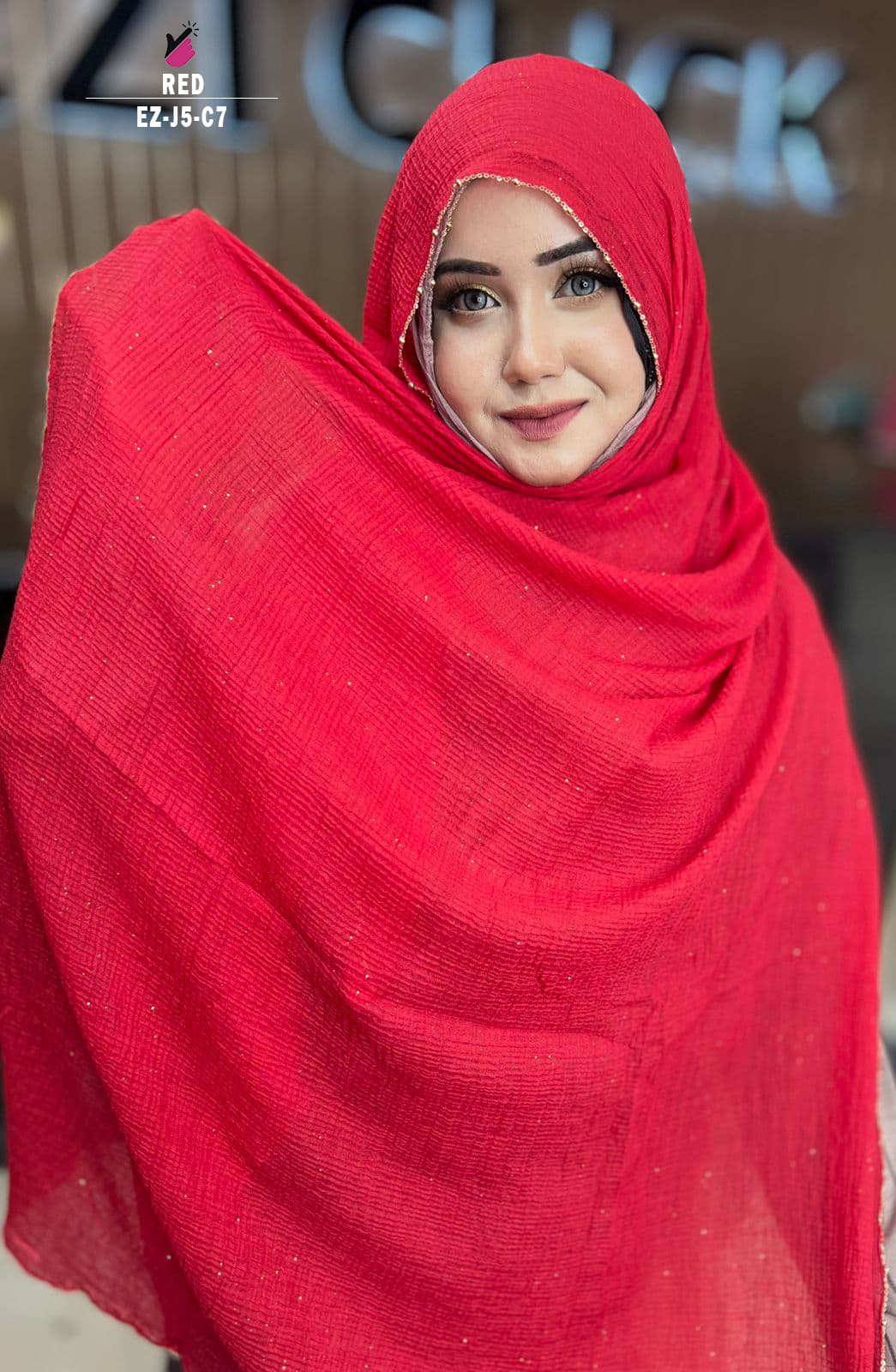 Gold Chain Pearl Hijab