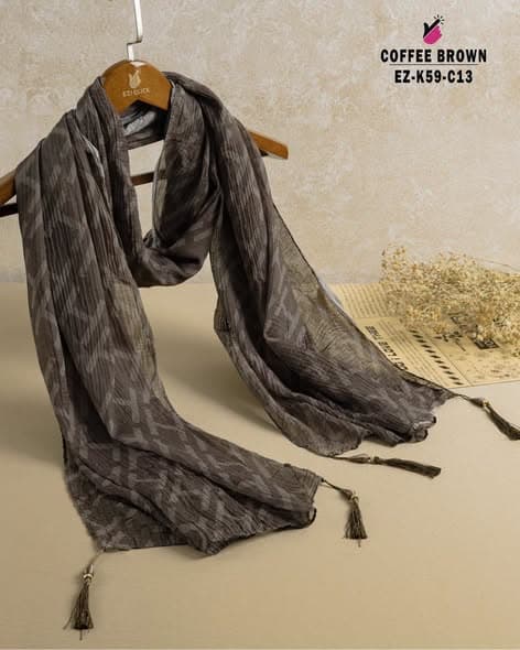Printed Tassel Hijab