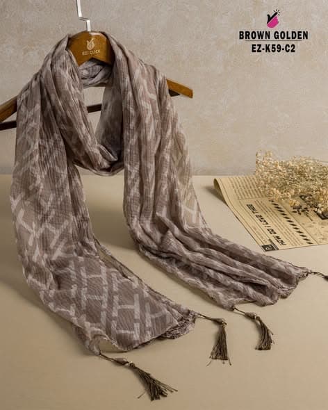 Printed Tassel Hijab