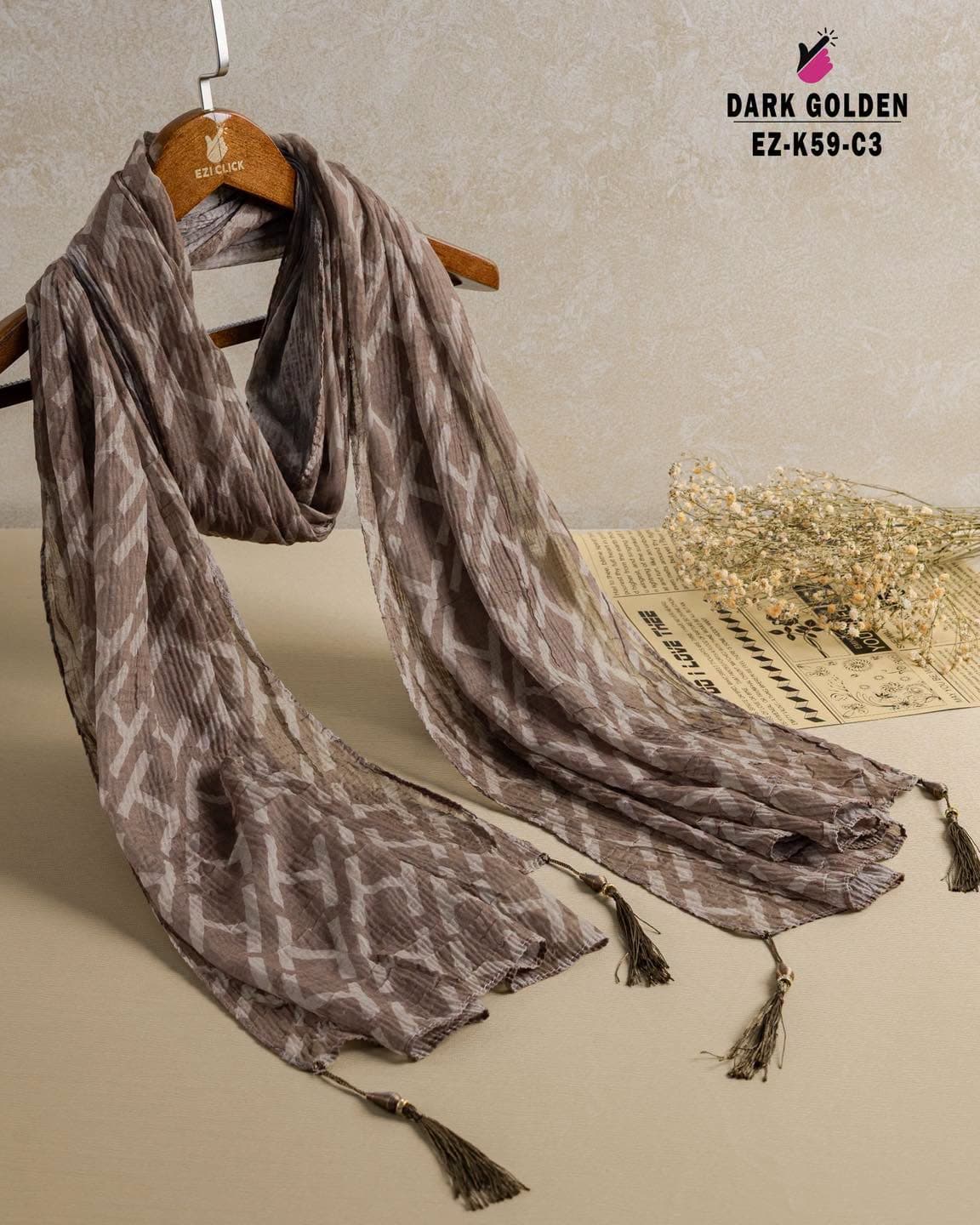 Printed Tassel Hijab