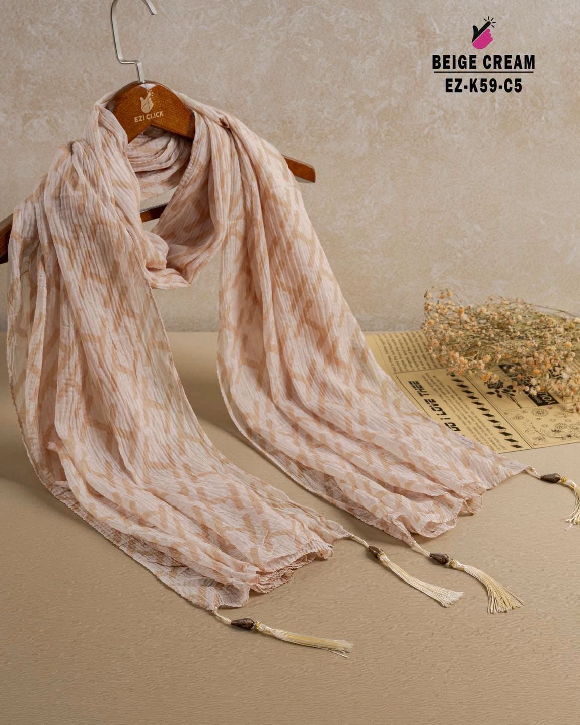 Printed Tassel Hijab