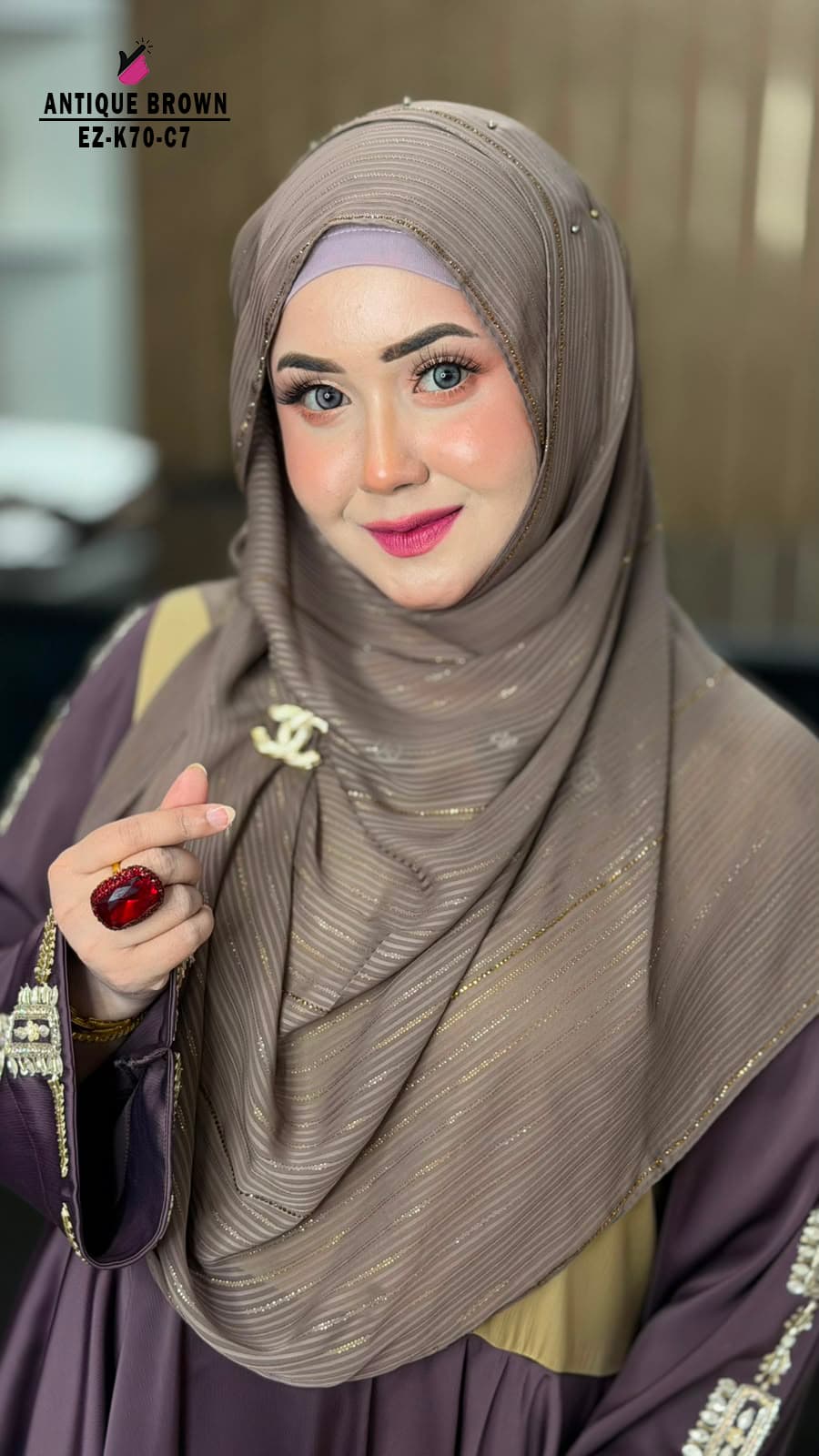 Stone Work Hijab