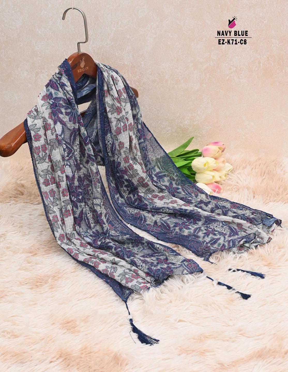 Vintage floral hijab