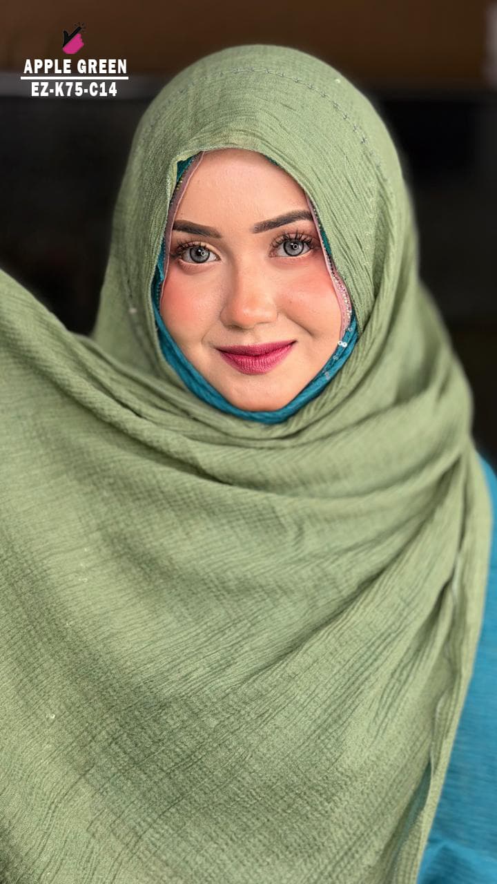 Curly Sequins Work Hijab