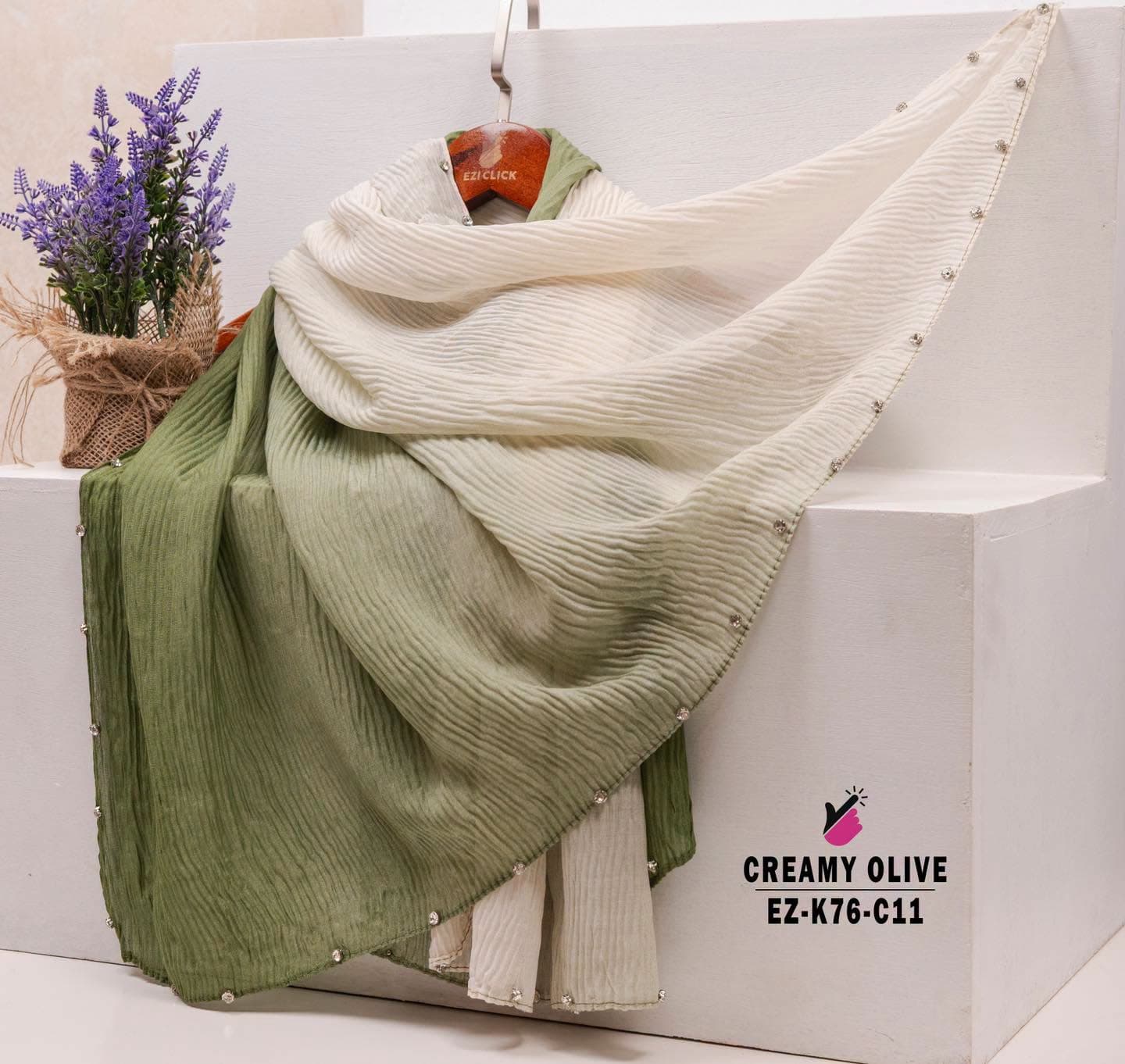 Sunset Diamond Border Hijab