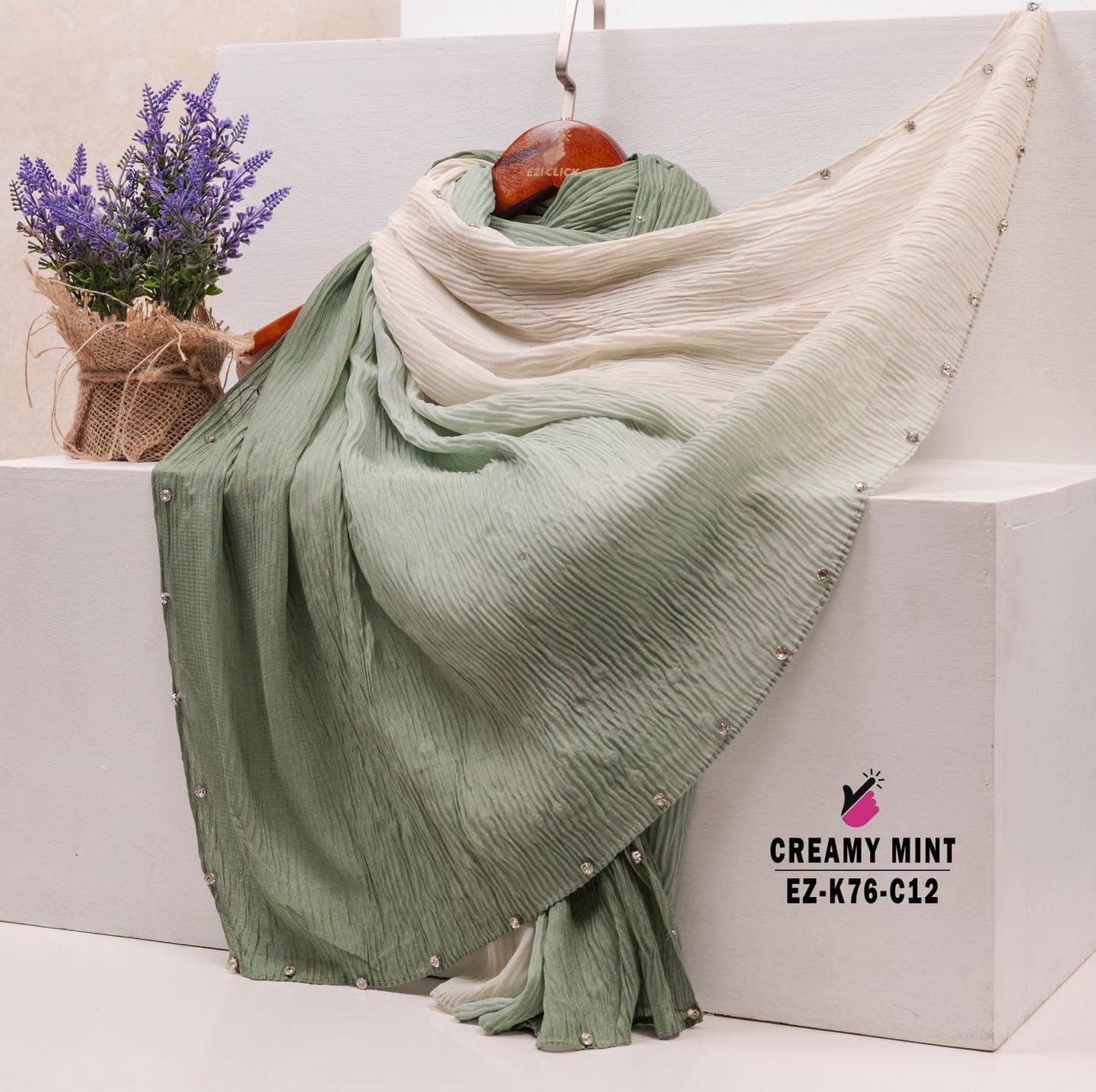 Sunset Diamond Border Hijab