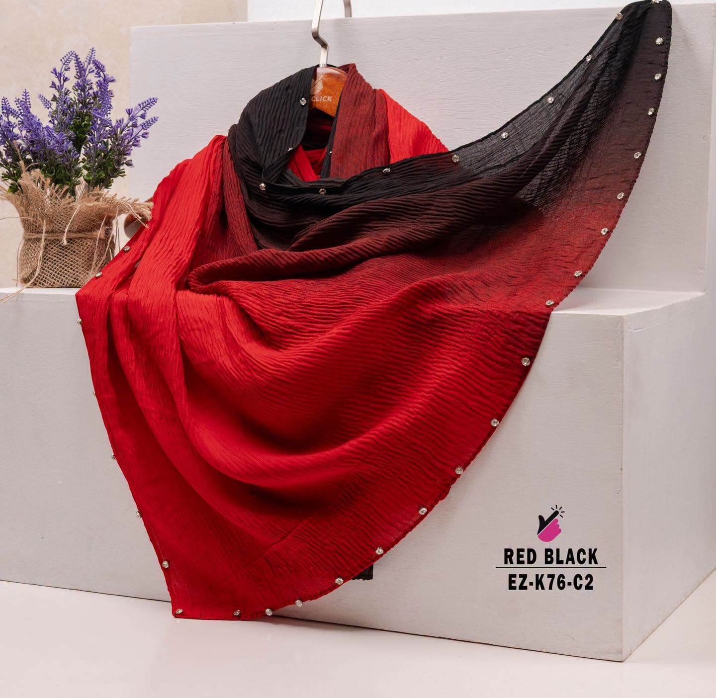 Sunset Diamond Border Hijab