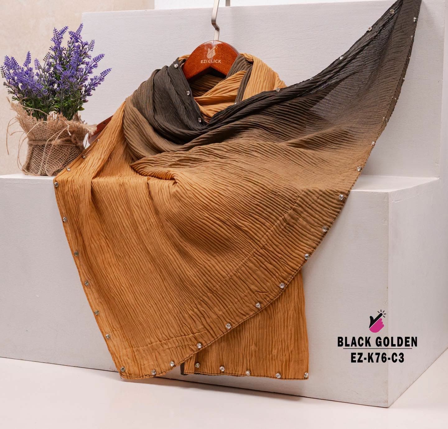 Sunset Diamond Border Hijab