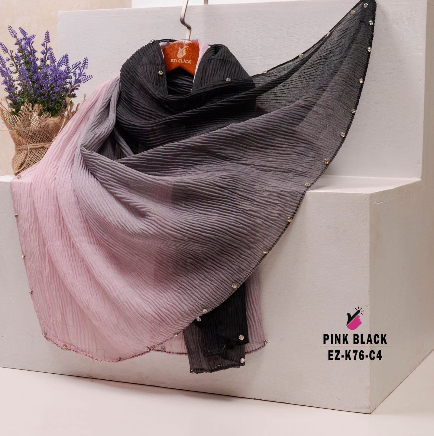 Sunset Diamond Border Hijab