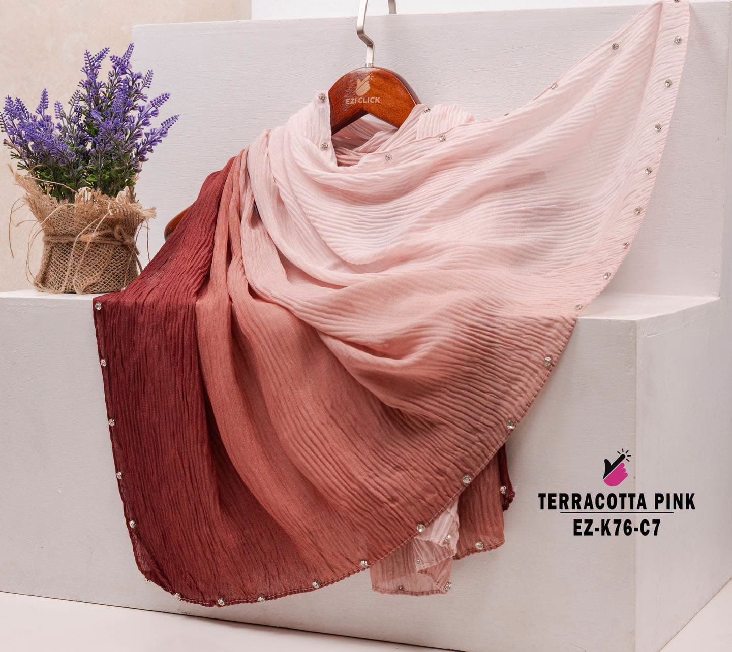 Sunset Diamond Border Hijab