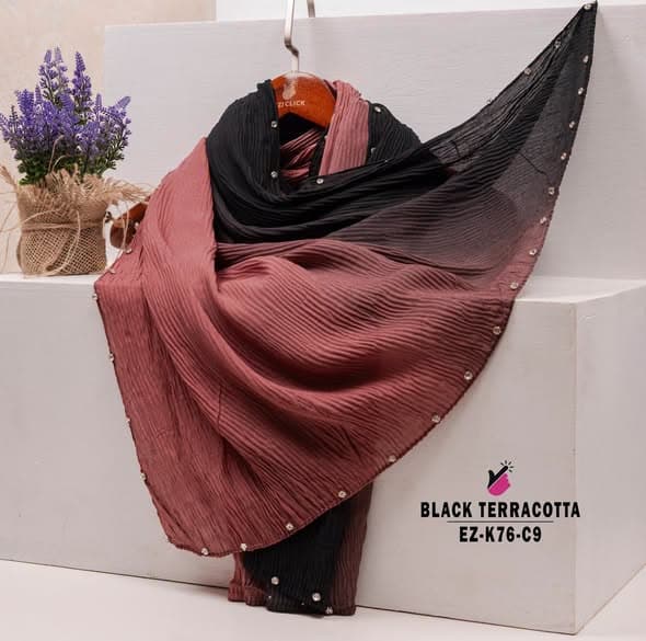 Sunset Diamond Border Hijab