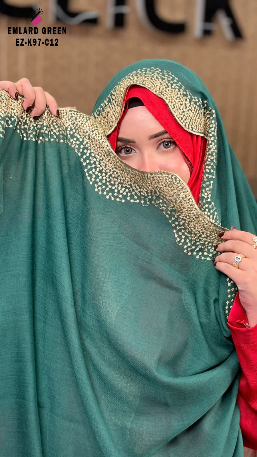 Waving Cut Embroidery HIJAB