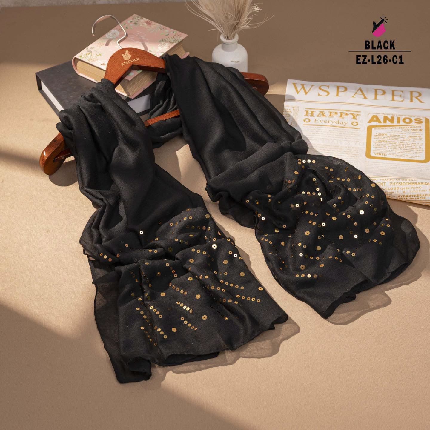 Both Side Sequins Work HIJAB