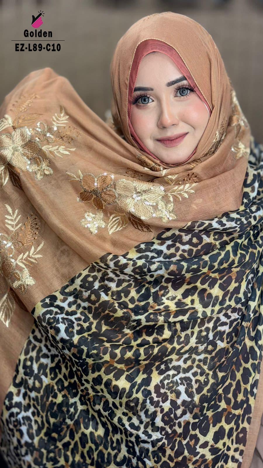 Embroidery Sequins Hijab