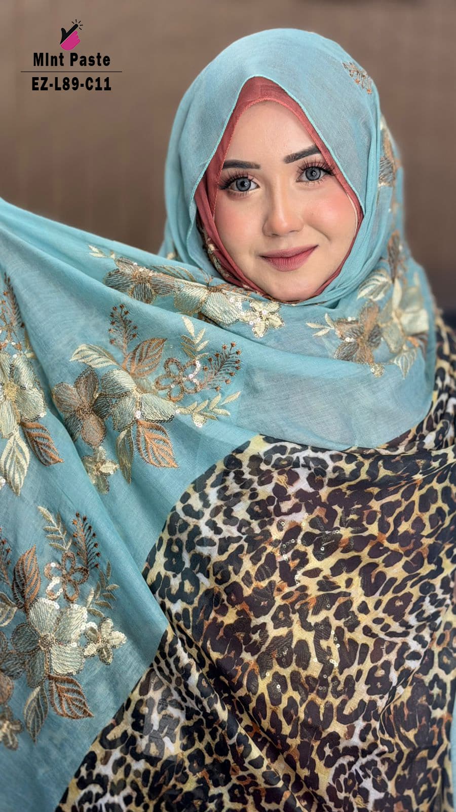 Embroidery Sequins Hijab
