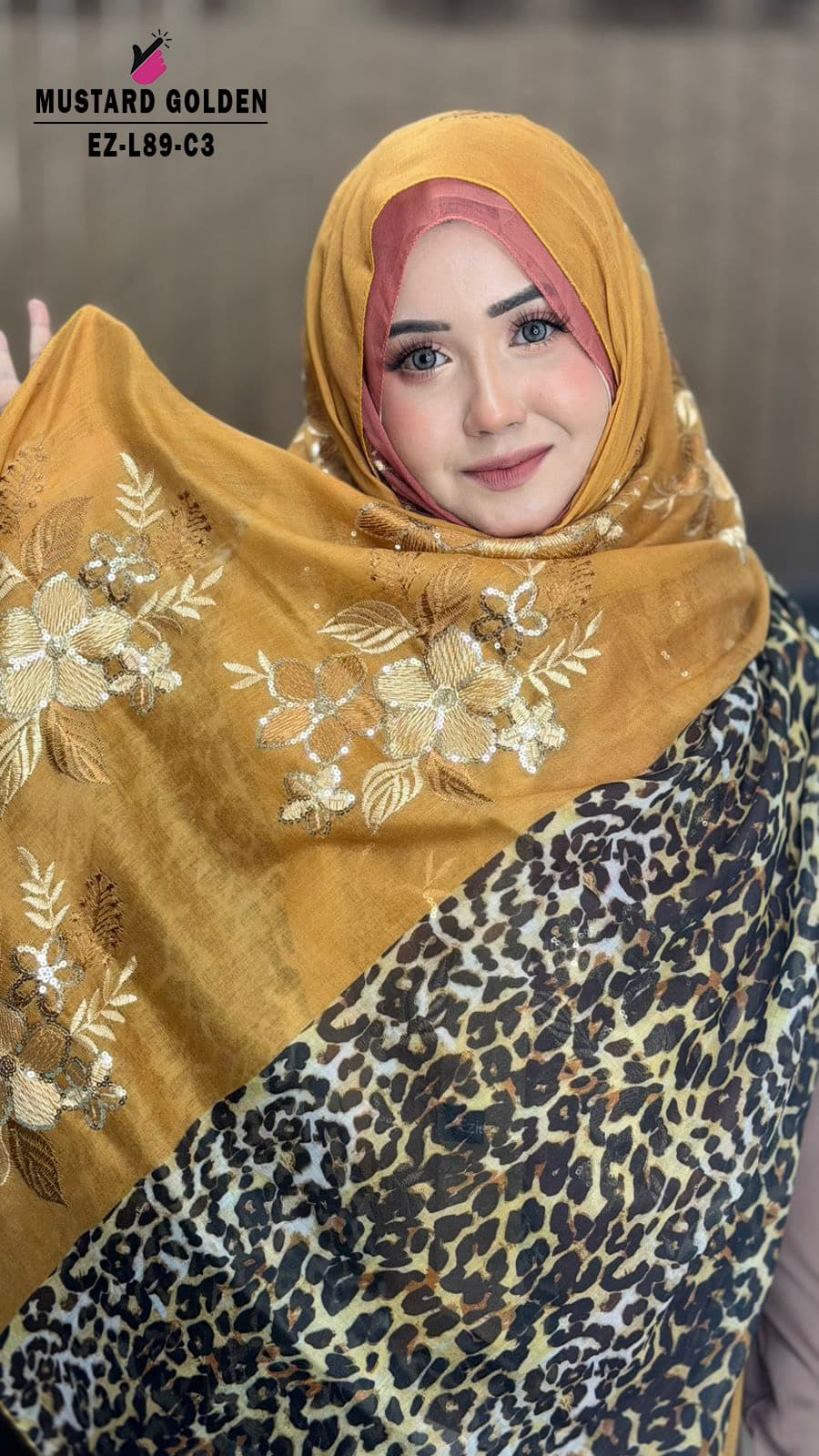 Embroidery Sequins Hijab