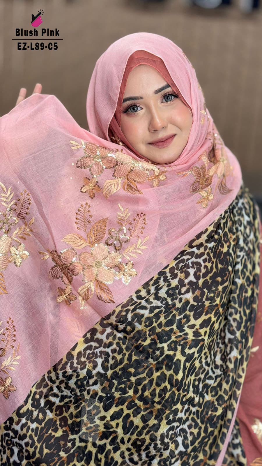 Embroidery Sequins Hijab