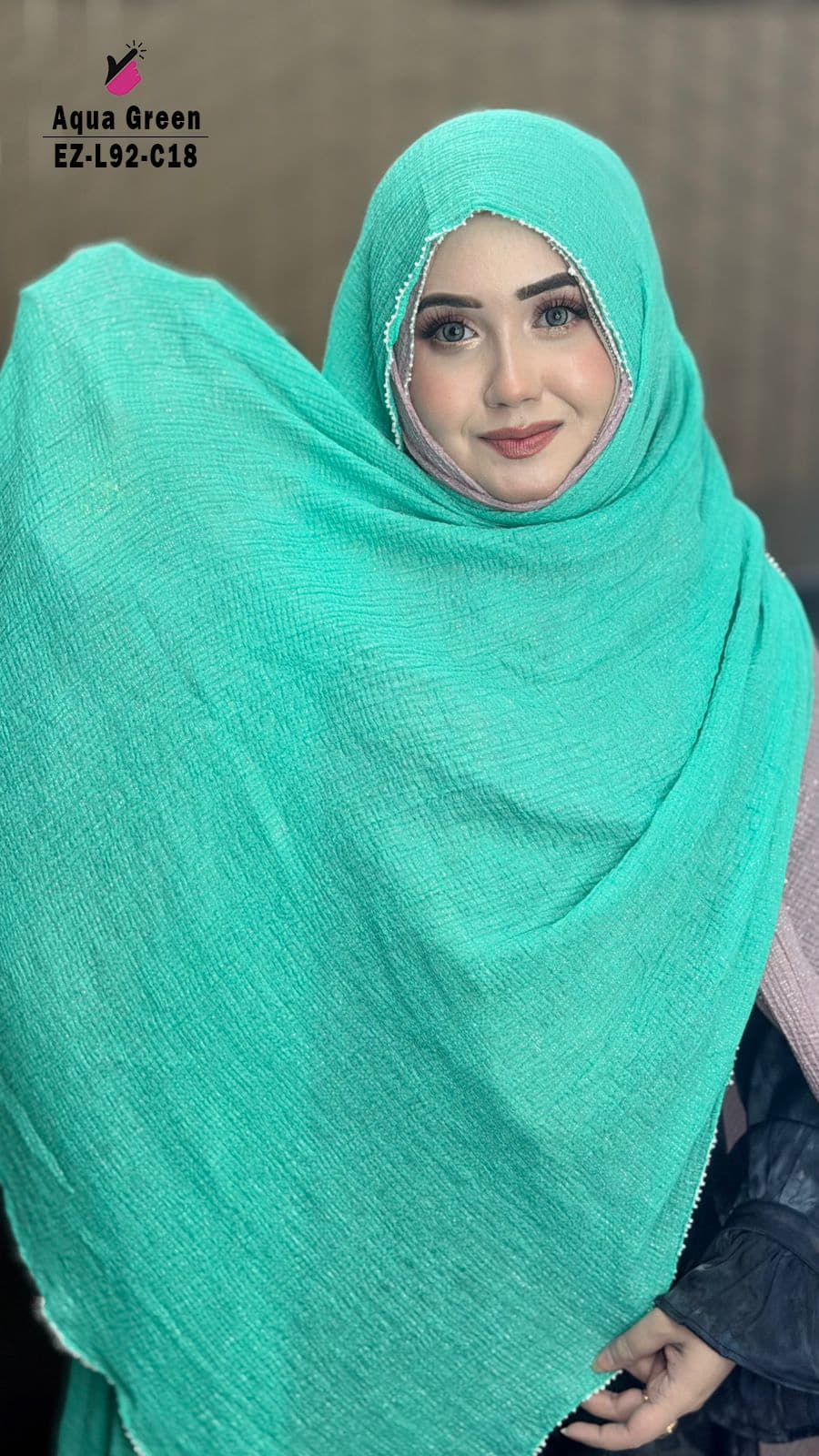 Pearl Zipper Hijab